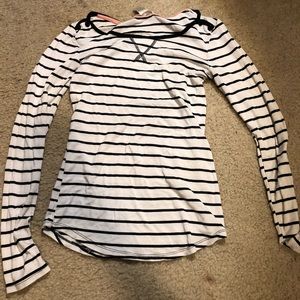 Striped long sleeve T shirt